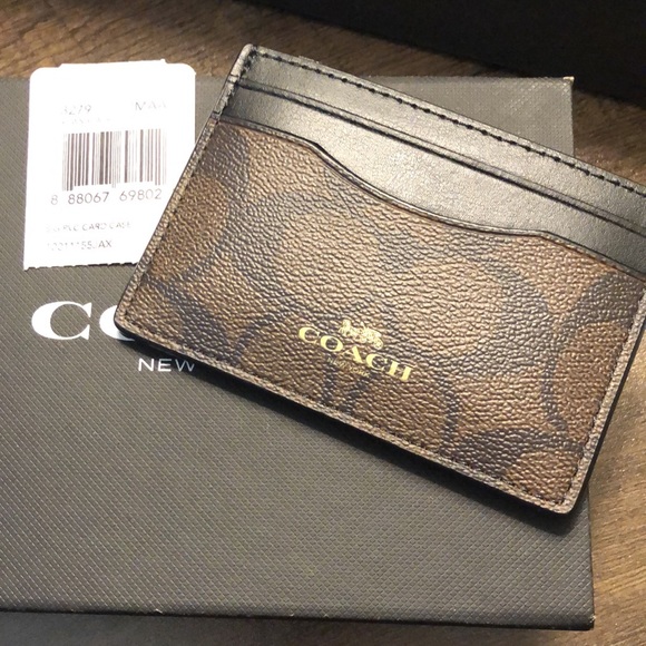 Coach Handbags - NWB Coach brown and black card holder